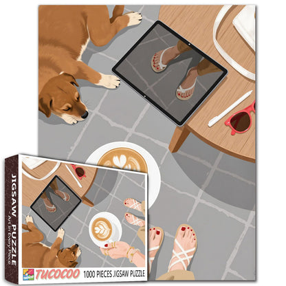 Morning Latte Moment Jigsaw Puzzle