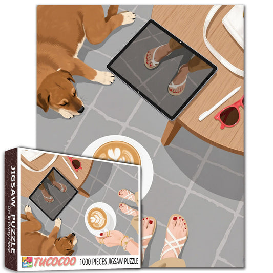 Morning Latte Moment Jigsaw Puzzle