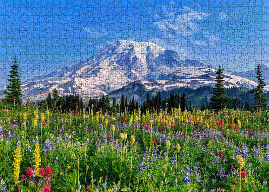 Mount Rainier Painting Jigsaw Puzzle