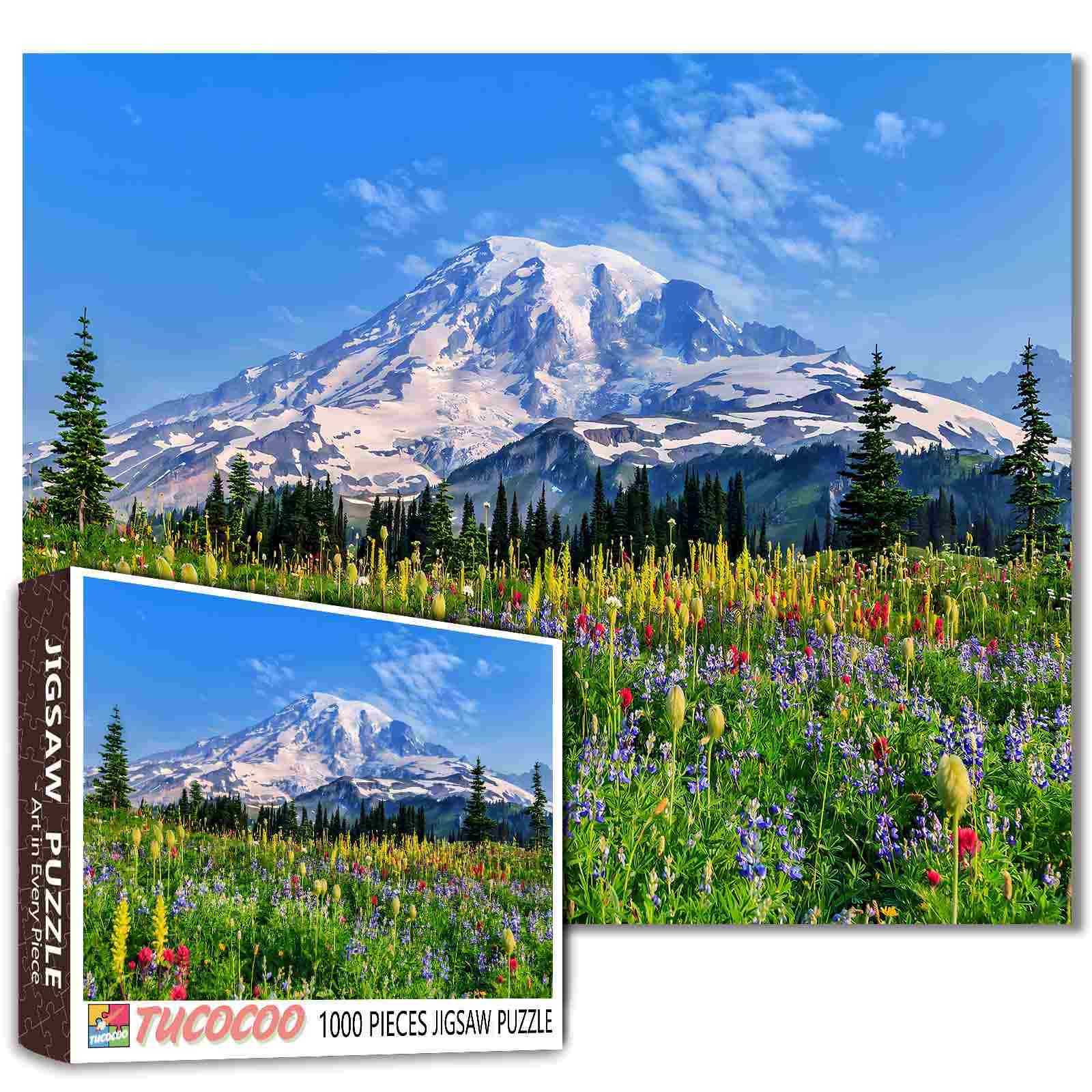 Mount Rainier Painting Jigsaw Puzzle