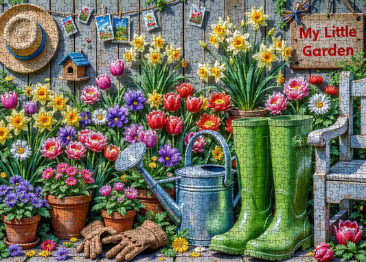 My Little Spring Flower Garden Jigsaw Puzzle