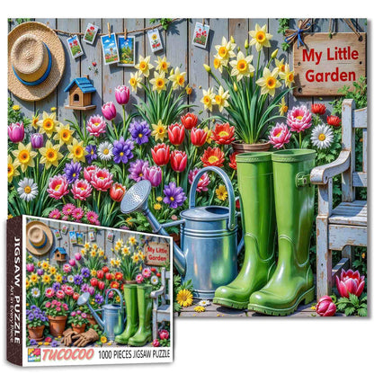 My Little Spring Flower Garden Jigsaw Puzzle