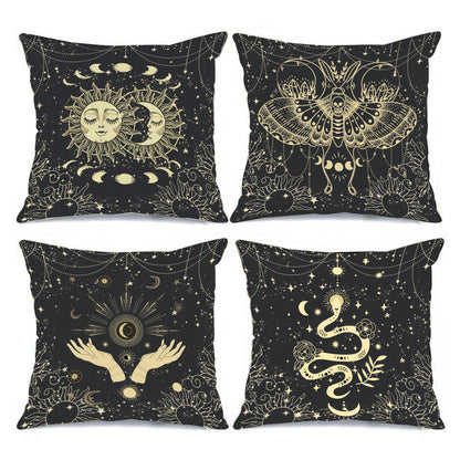 Mystic Moon Sun Boho Pillow Covers Set
