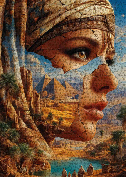 Mystical Egypt Desert Queen Jigsaw Puzzle