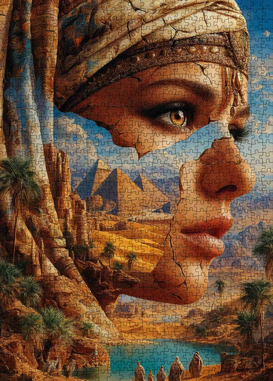 Mystical Egypt Desert Queen Jigsaw Puzzle
