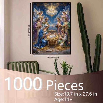 Nativity Angels Worship Scene Jigsaw Puzzle