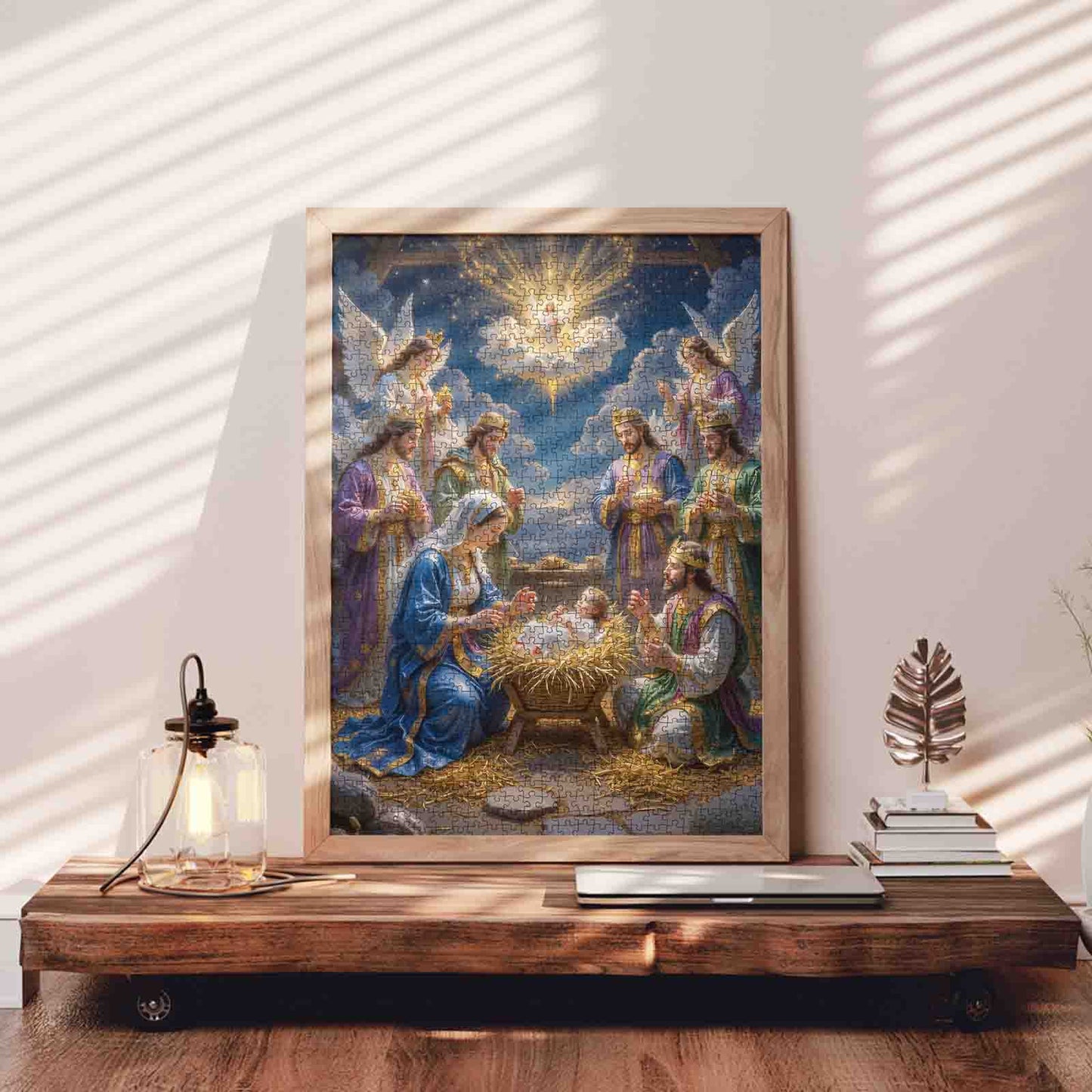 Nativity Angels Worship Scene Jigsaw Puzzle