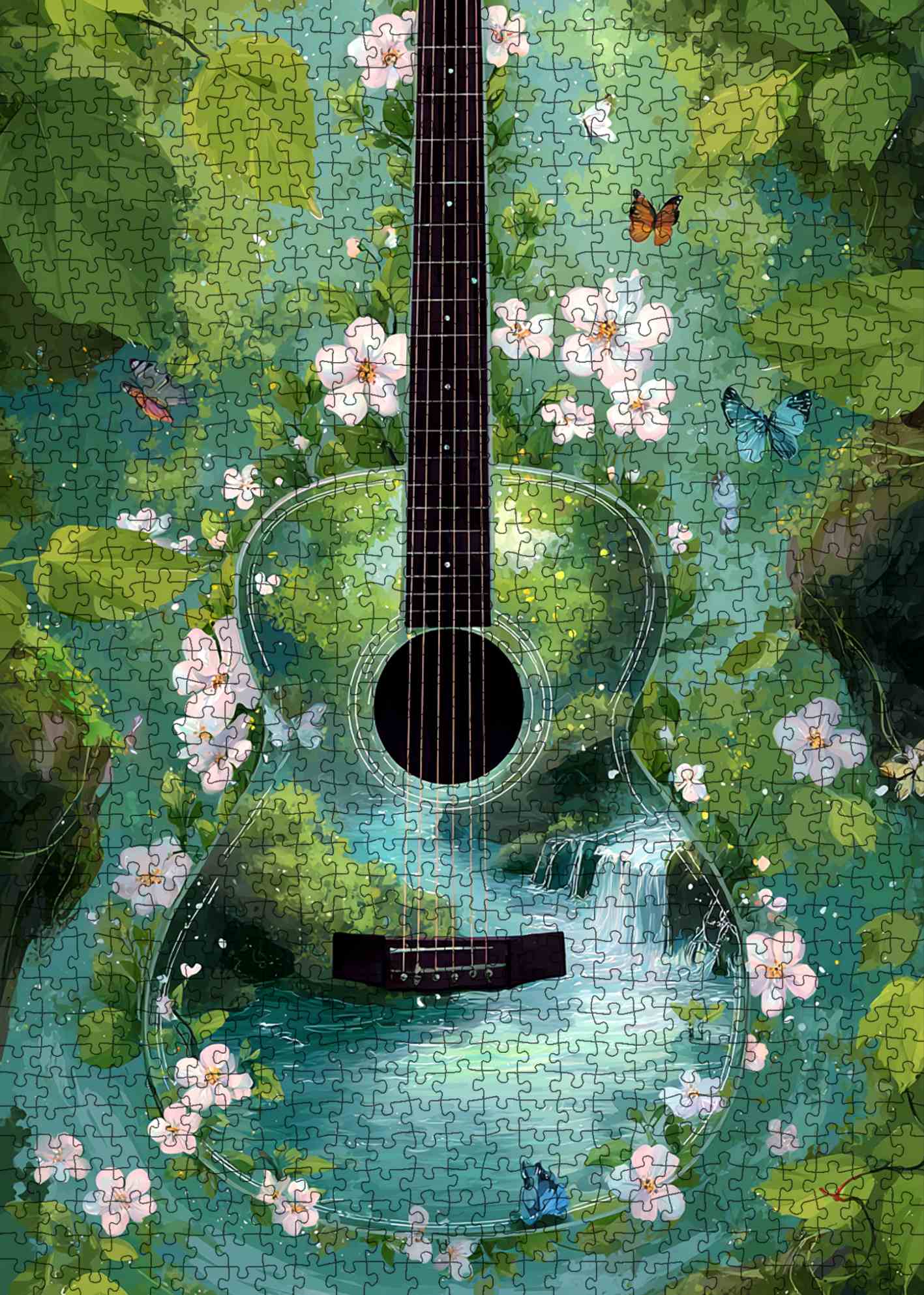 Nature Harmony Guitar Jigsaw Puzzle