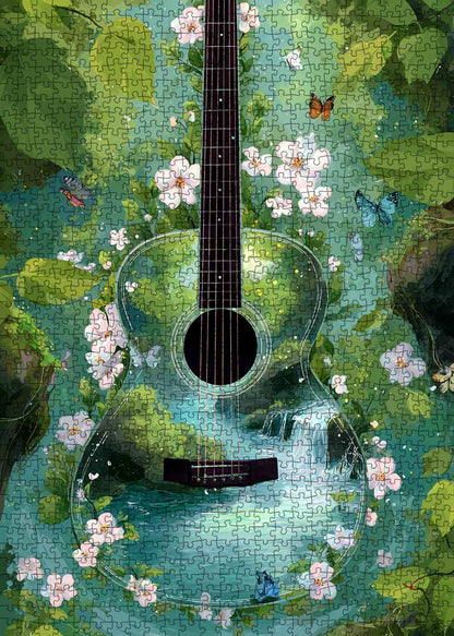Nature Harmony Guitar Jigsaw Puzzle