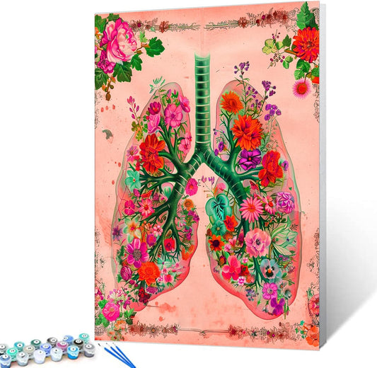 Flowers Around the Lungs Paint by Numbers