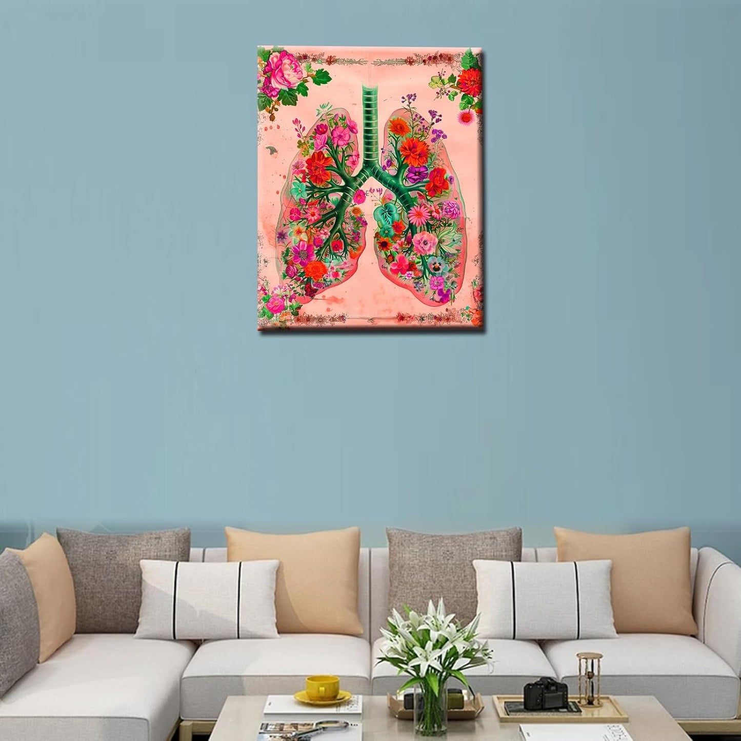 Flowers Around the Lungs Paint by Numbers