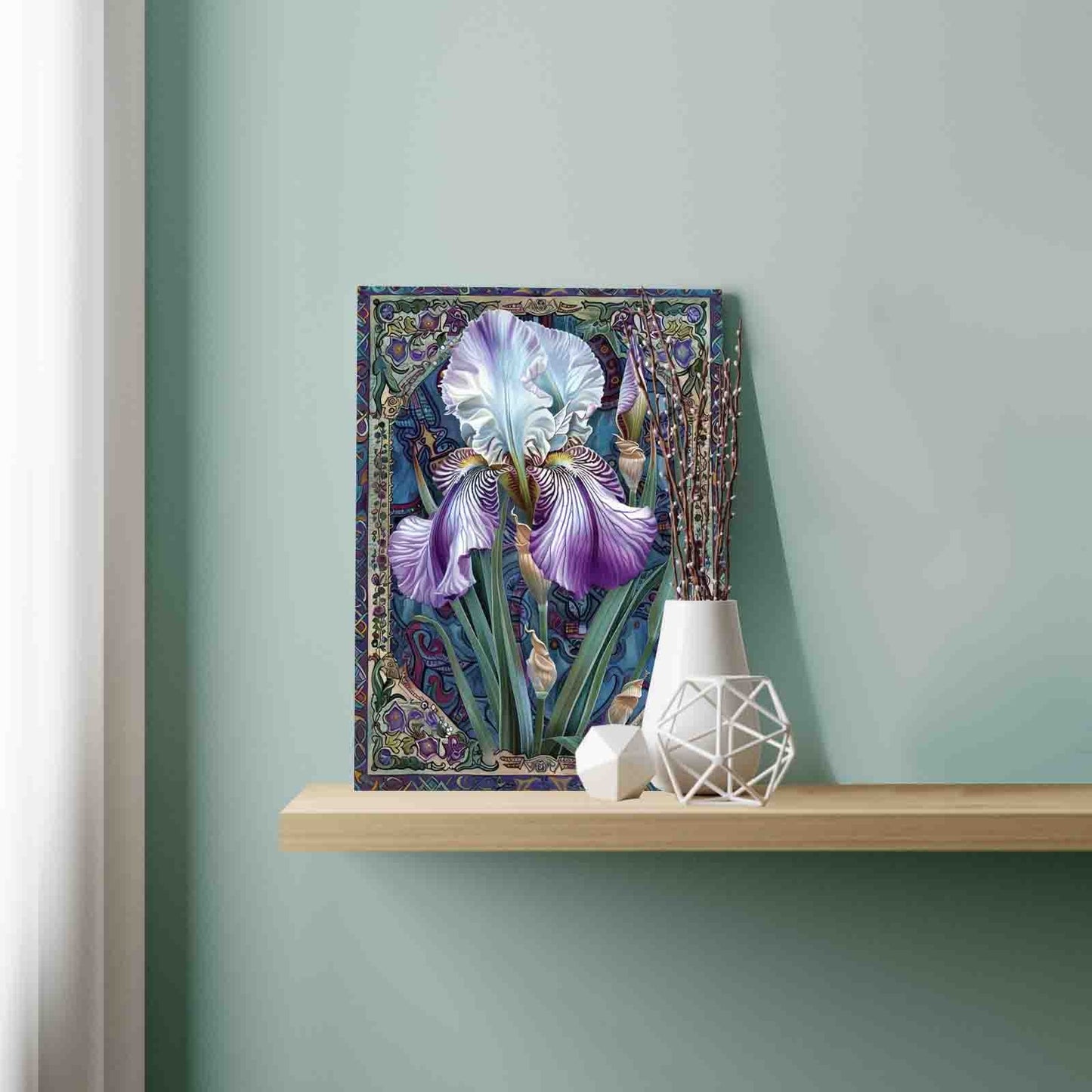 Ornamental Iris Bloom Paint by Numbers