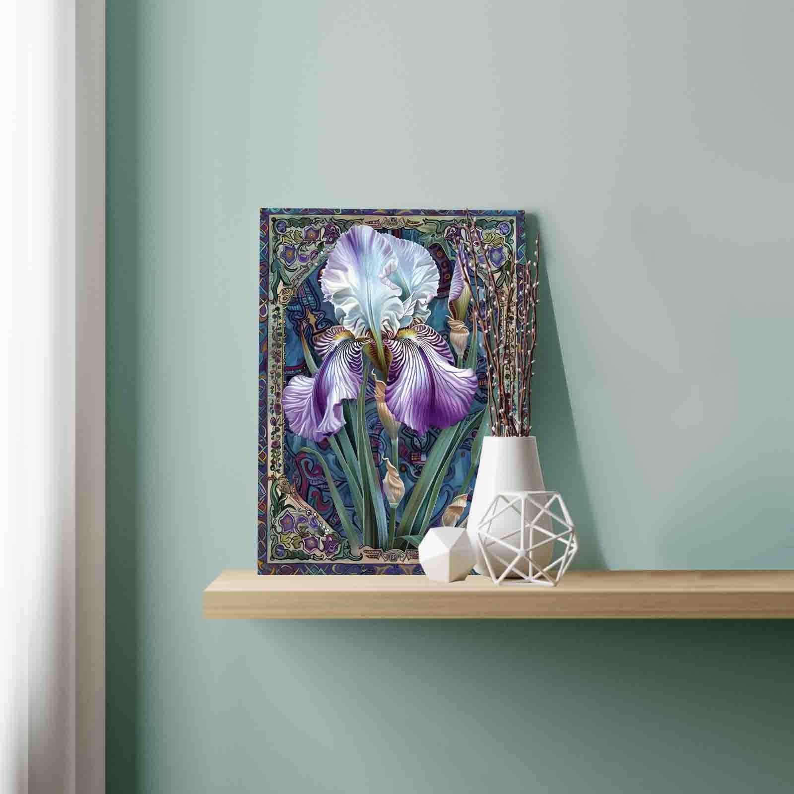 Ornamental Iris Bloom Paint by Numbers