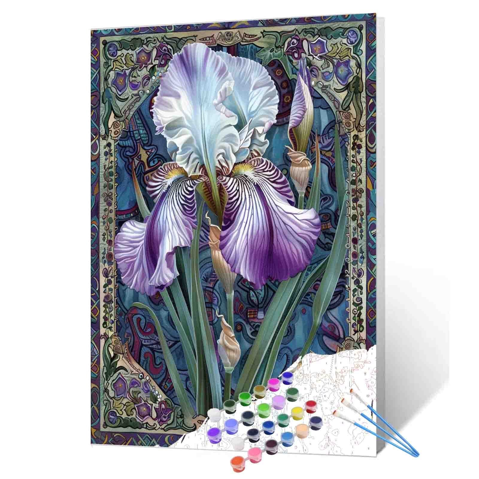 Ornamental Iris Bloom Paint by Numbers