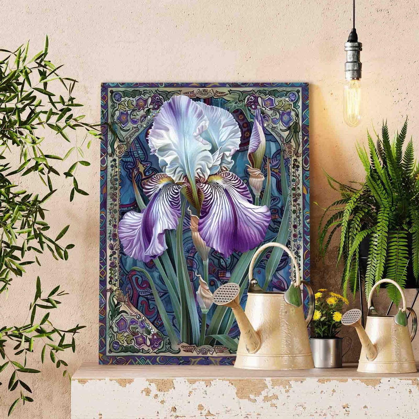 Ornamental Iris Bloom Paint by Numbers