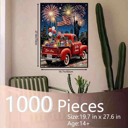 Patriotic Fireworks Celebration Night Jigsaw Puzzle