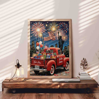 Patriotic Fireworks Celebration Night Jigsaw Puzzle