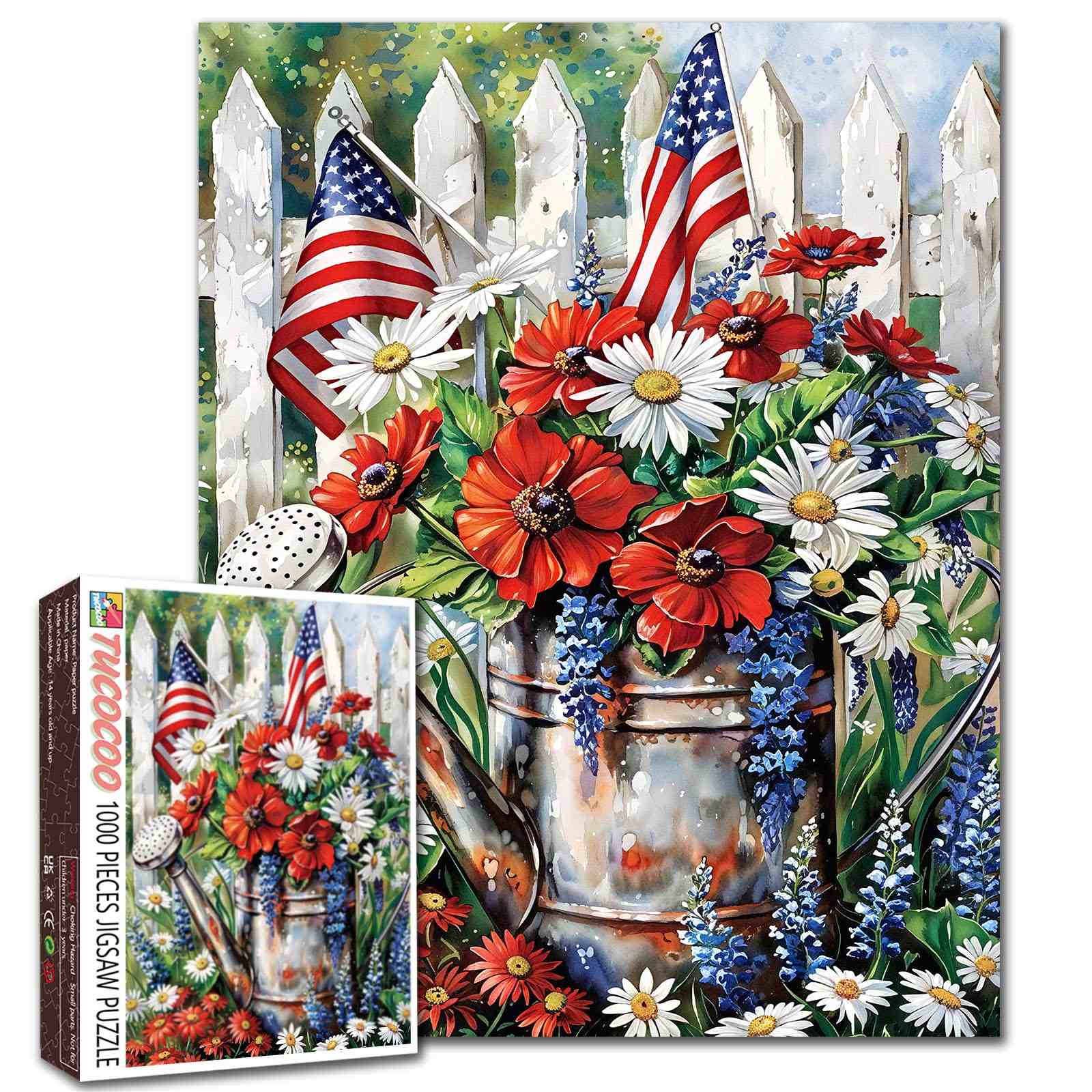 Patriotic Garden Blooms Jigsaw Puzzle