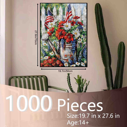 Patriotic Garden Blooms Jigsaw Puzzle