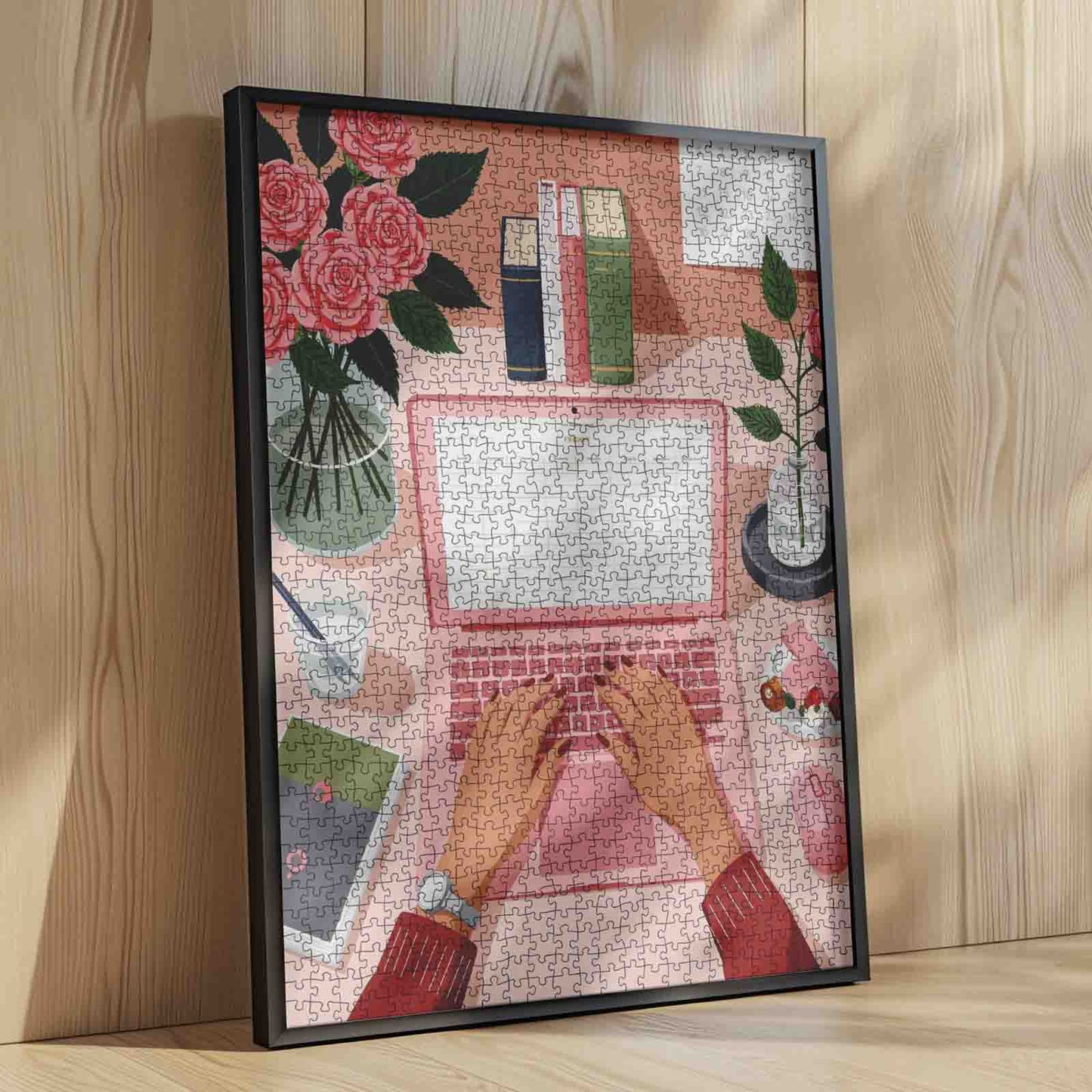 Pink Workspace Serenity Jigsaw Puzzle