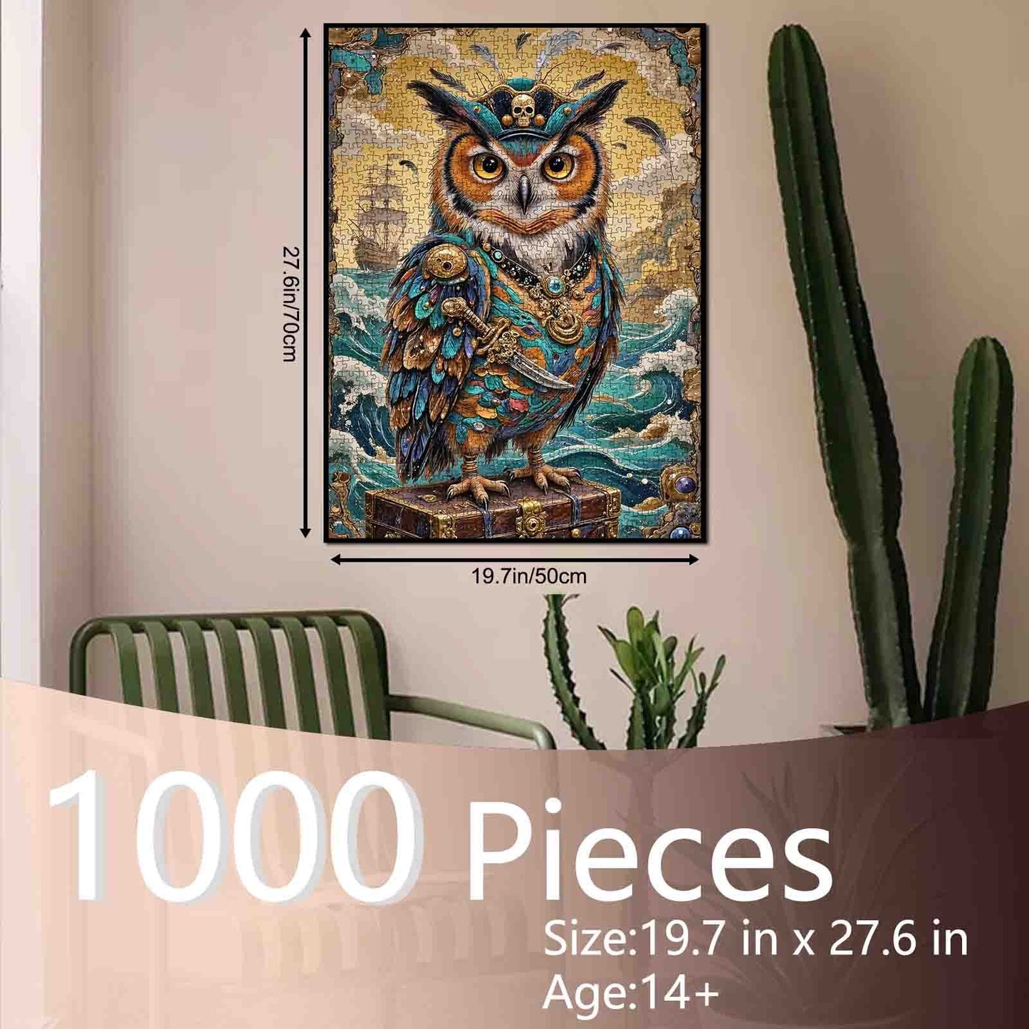 Pirate Owl Treasure Jigsaw Puzzle