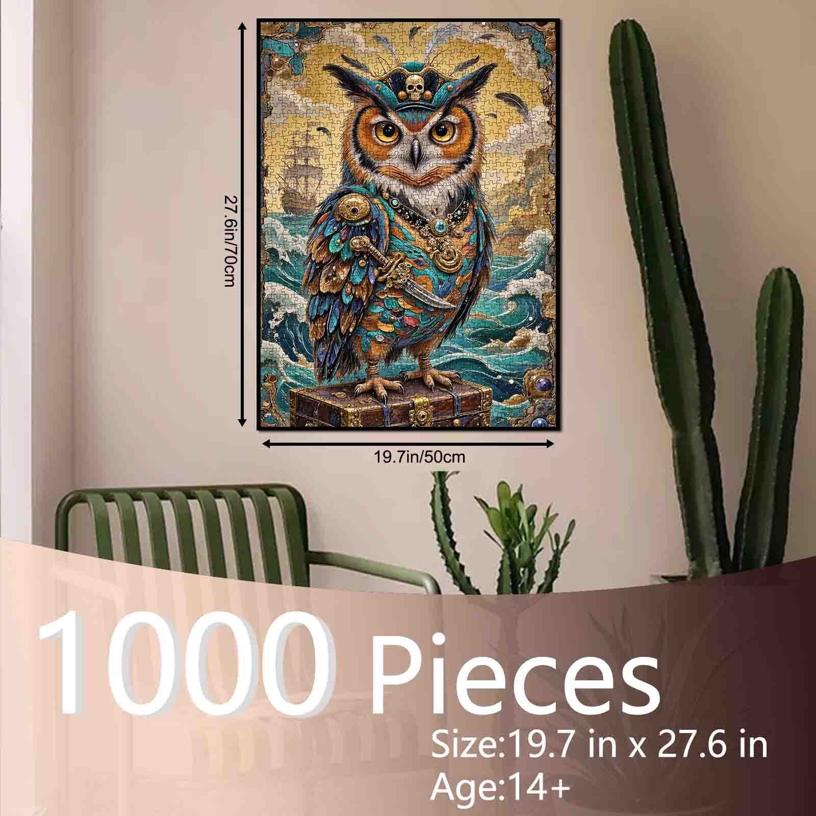 Pirate Owl Treasure Jigsaw Puzzle