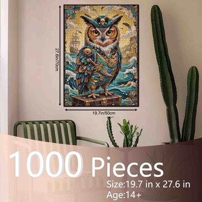 Pirate Owl Treasure Jigsaw Puzzle