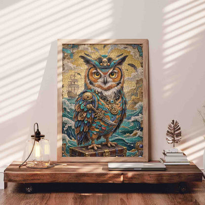 Pirate Owl Treasure Jigsaw Puzzle