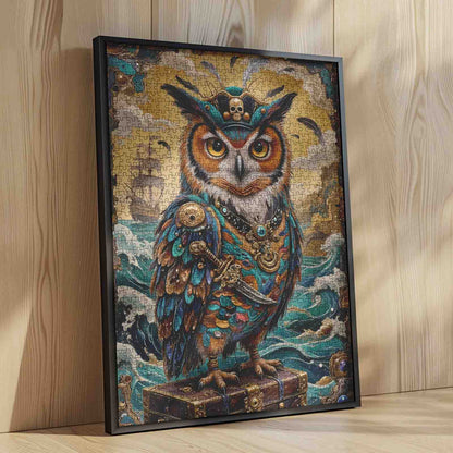 Pirate Owl Treasure Jigsaw Puzzle