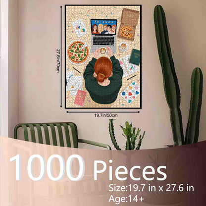 Pizza and Friends Night Jigsaw Puzzle