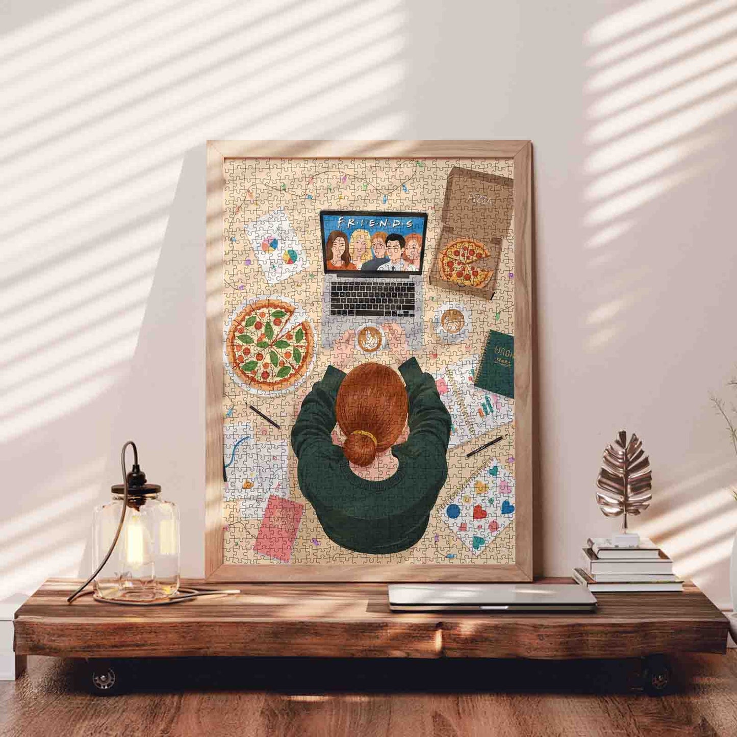 Pizza and Friends Night Jigsaw Puzzle