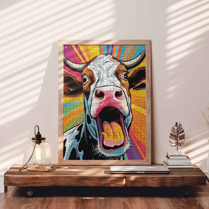 Pop Art Cow Jigsaw Puzzle