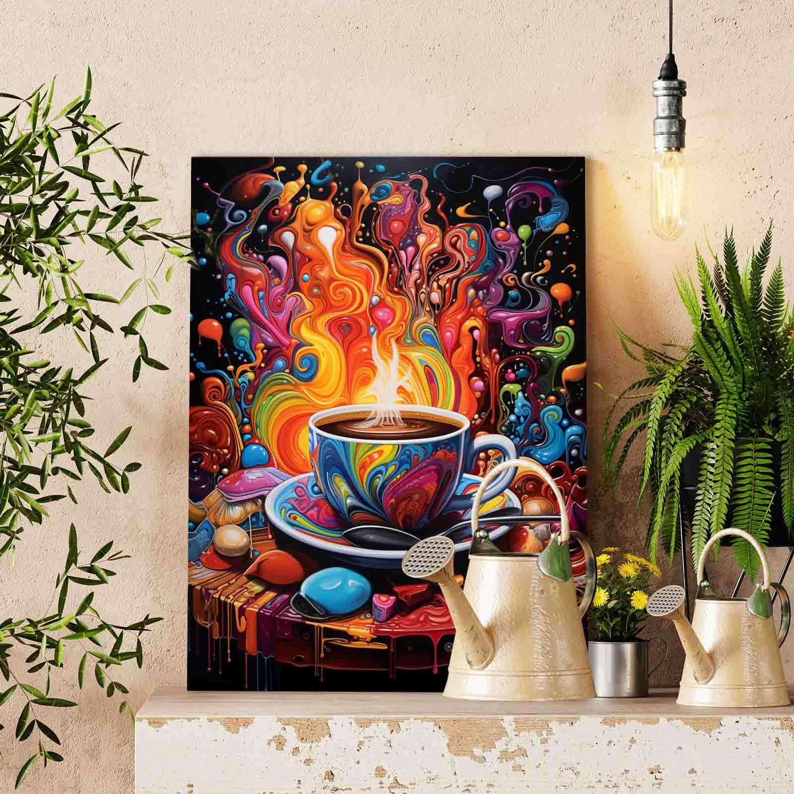Psychedelic Coffee Paint by Numbers