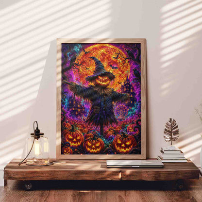 Pumpkin Scarecrow Haunted Carnival Jigsaw Puzzle