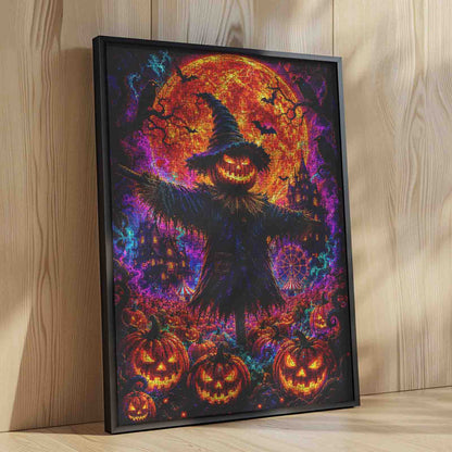 Pumpkin Scarecrow Haunted Carnival Jigsaw Puzzle