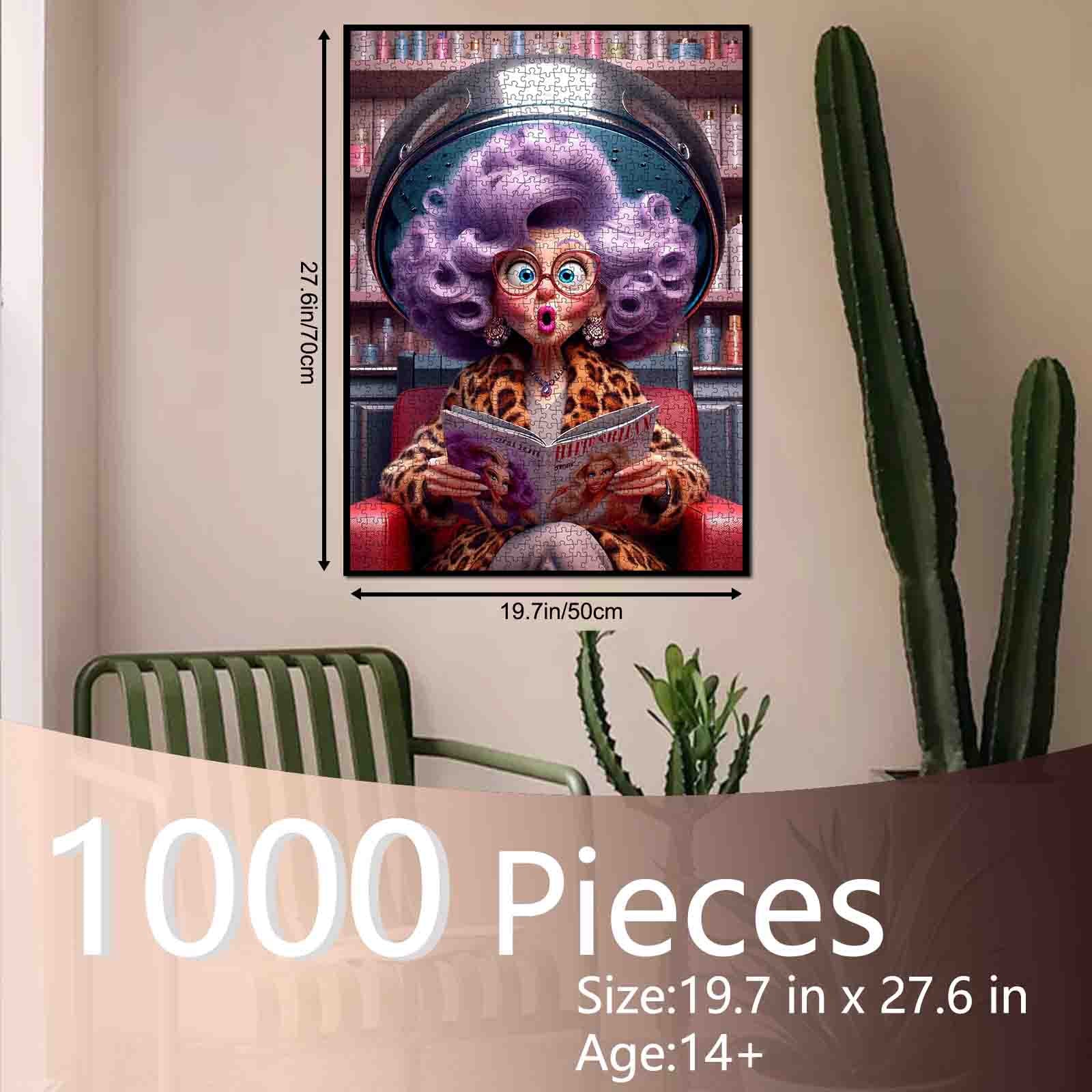 Purple Hair Salon Surprise Jigsaw Puzzle