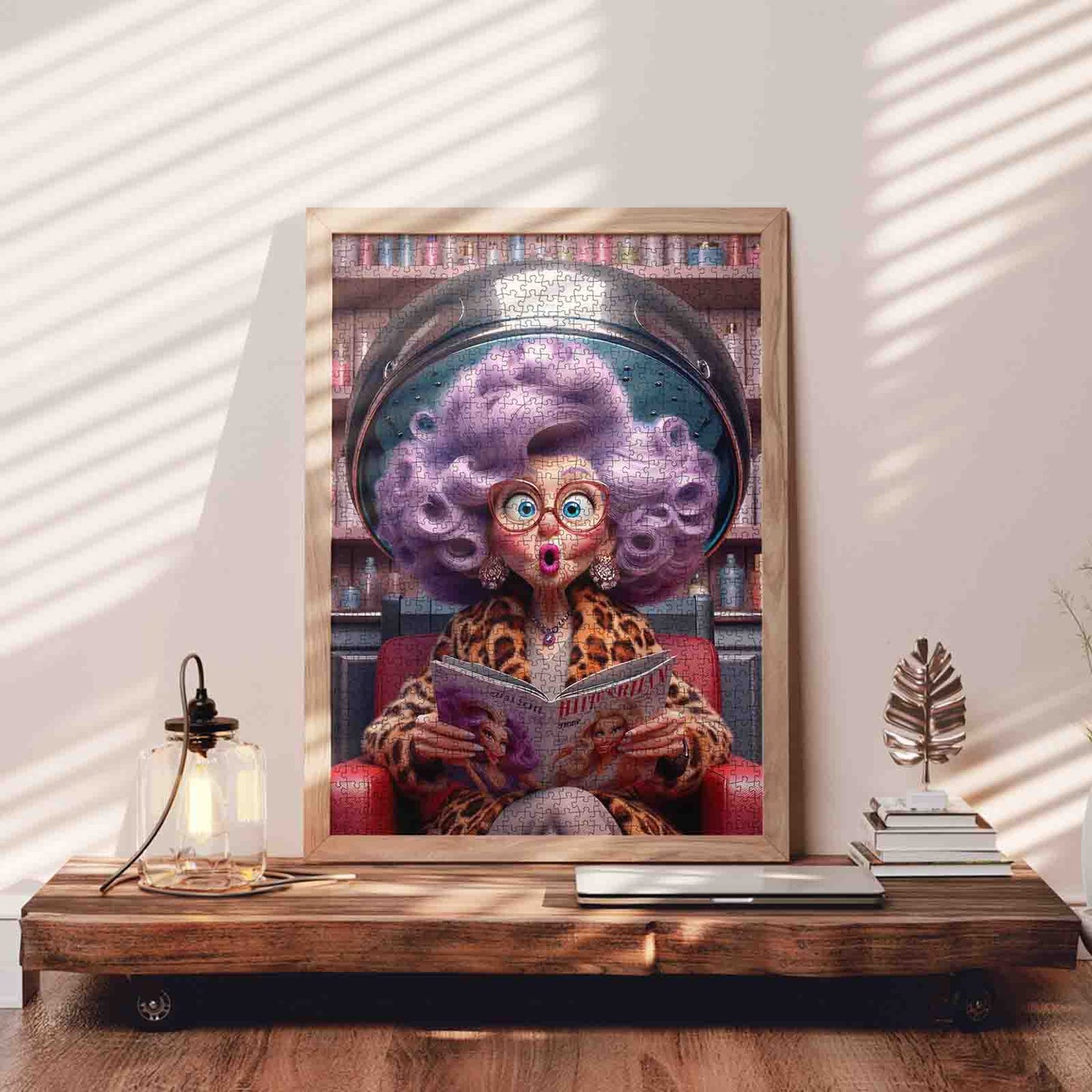 Purple Hair Salon Surprise Jigsaw Puzzle