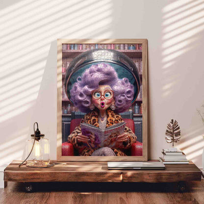 Purple Hair Salon Surprise Jigsaw Puzzle