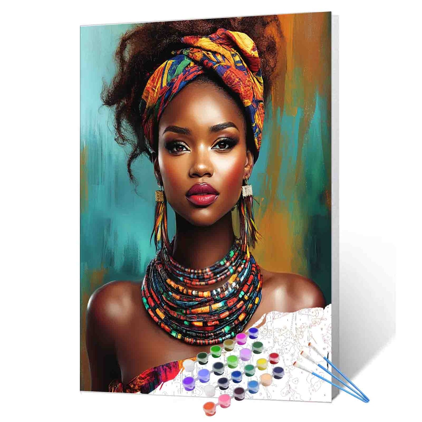 Radiant Tribal Beauty Paint by Numbers