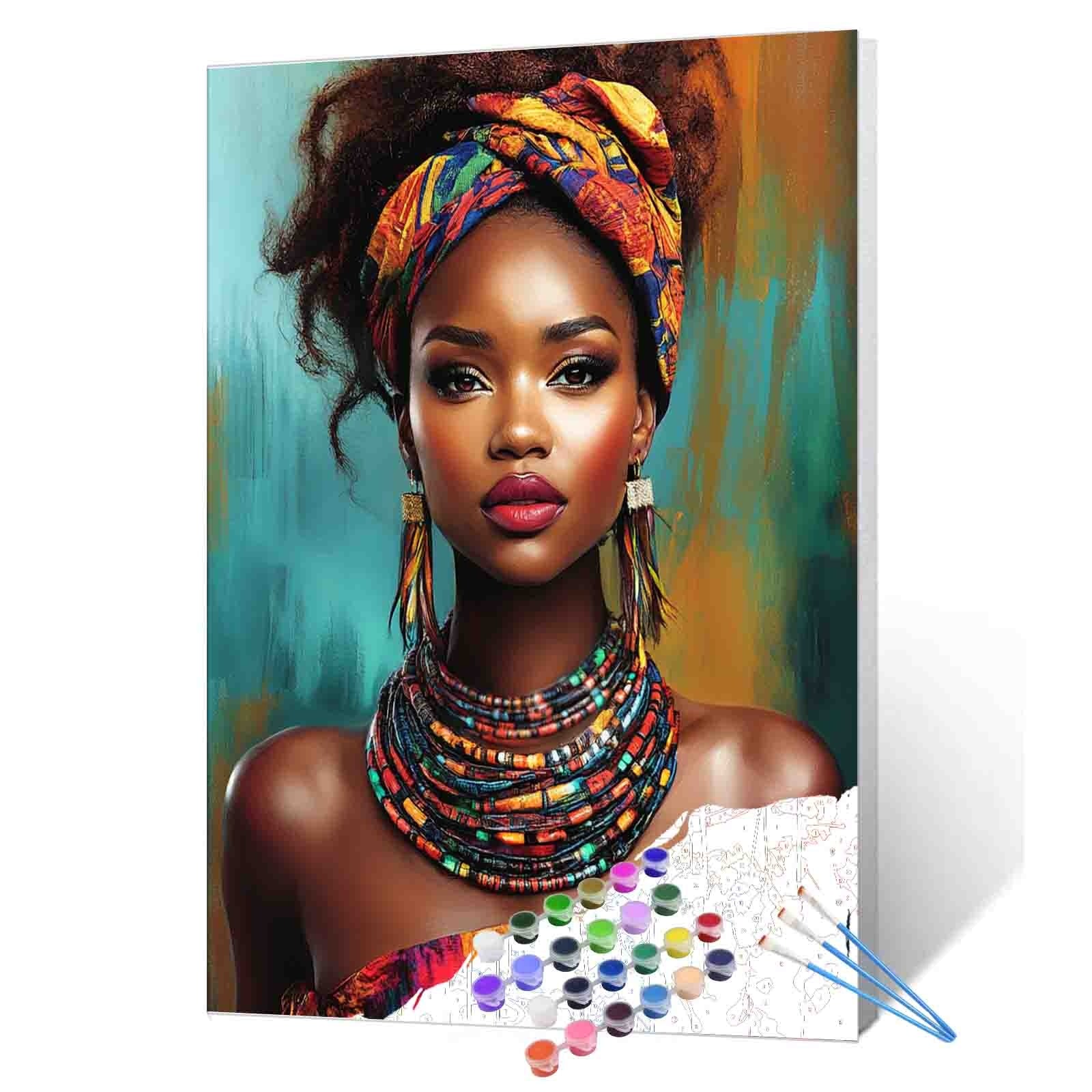 Radiant Tribal Beauty Paint by Numbers