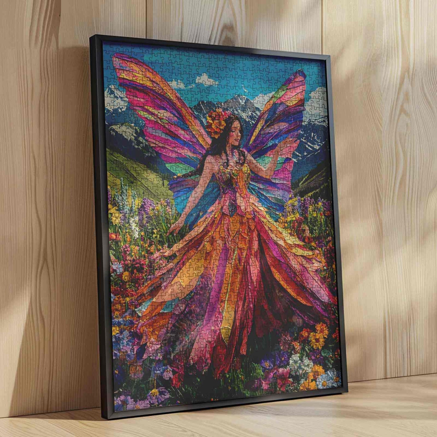 Rainbow Fairy in Alpine Meadow Jigsaw Puzzle