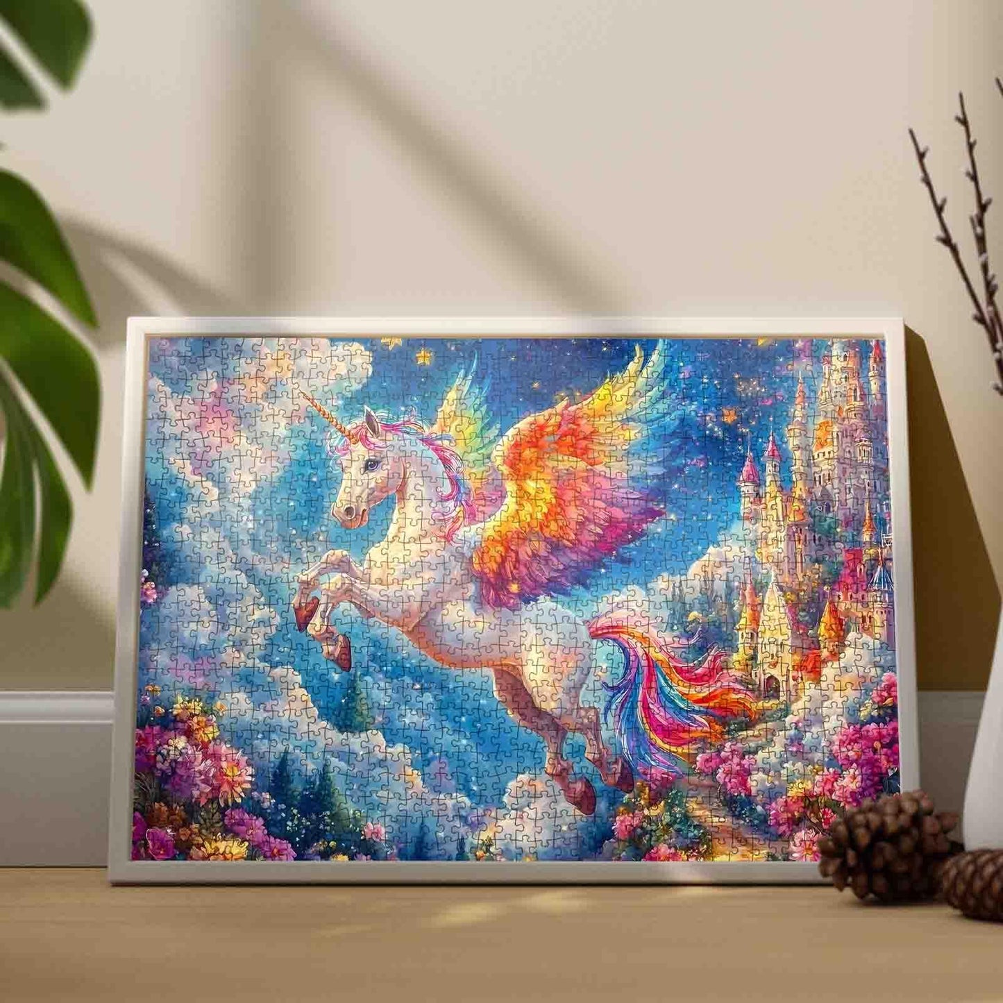 Rainbow Winged Unicorn Jigsaw Puzzle