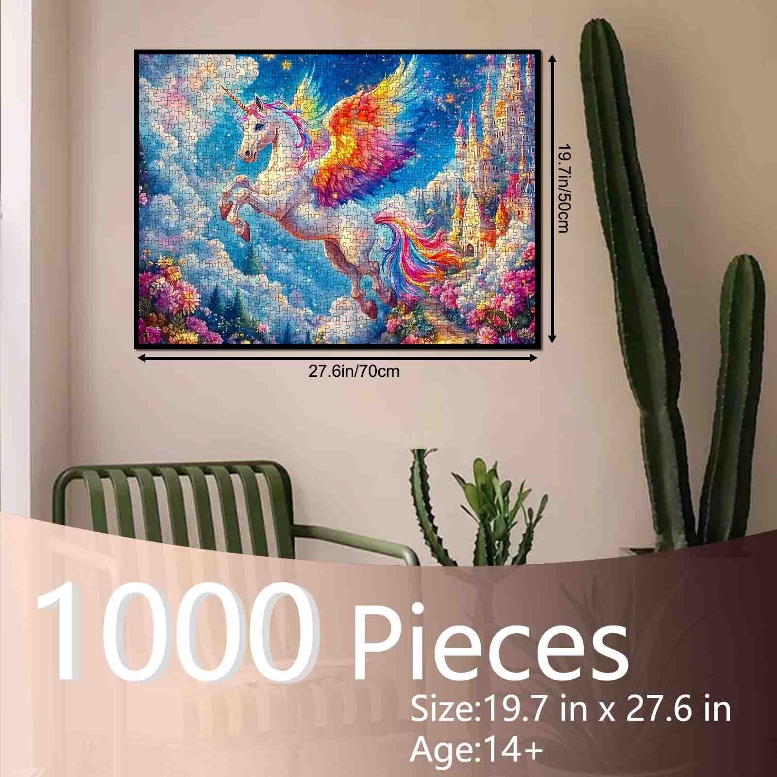 Rainbow Winged Unicorn Jigsaw Puzzle
