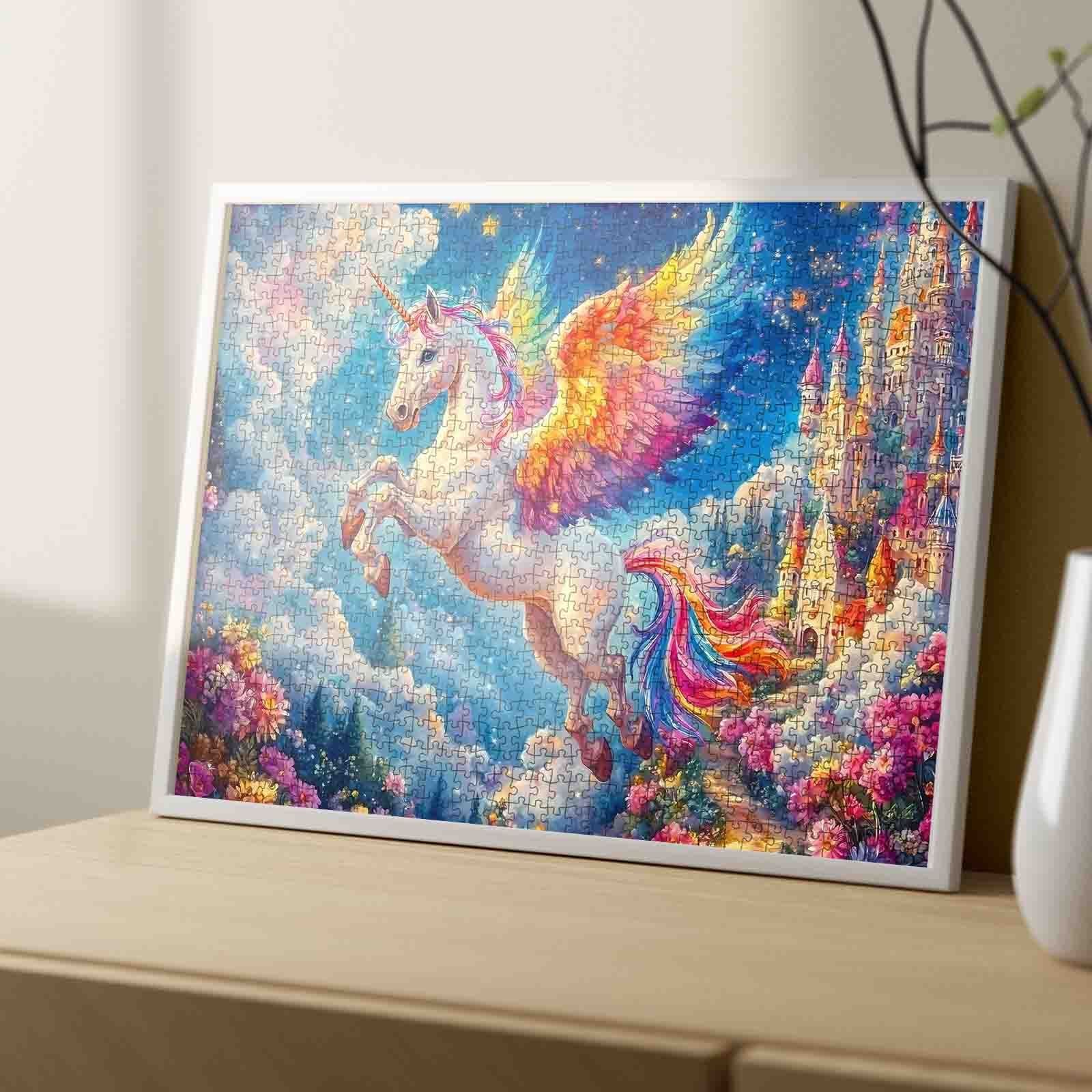 Rainbow Winged Unicorn Jigsaw Puzzle