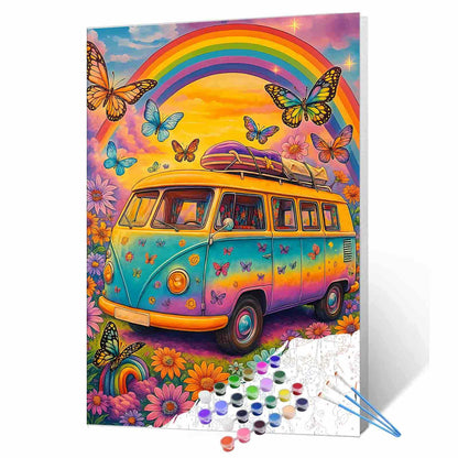 Rainbow Camper Adventure Paint by Numbers