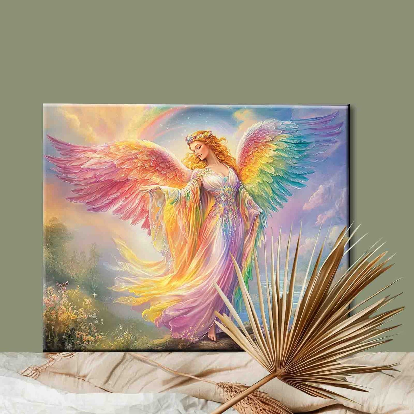 Rainbow Light Angel Paint by Numbers