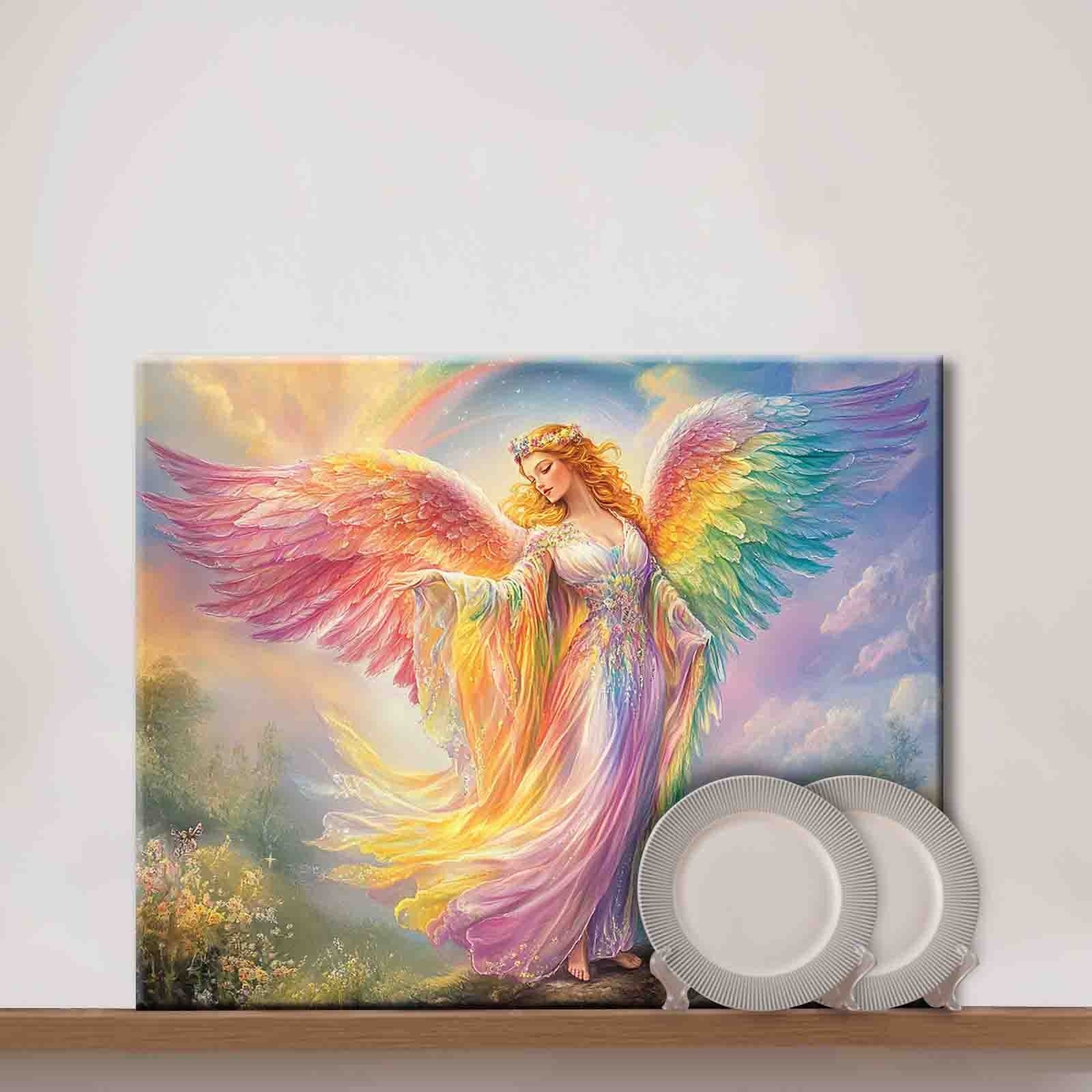 Rainbow Light Angel Paint by Numbers