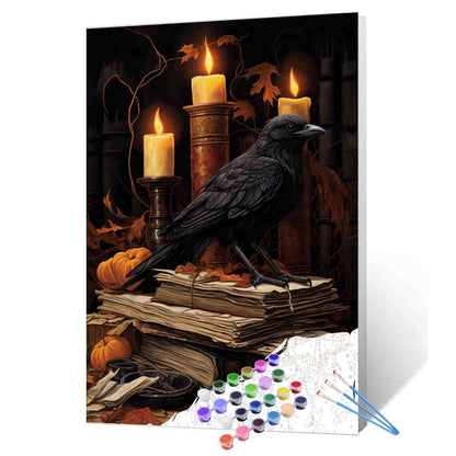 Raven Candle Ritual Paint by Numbers