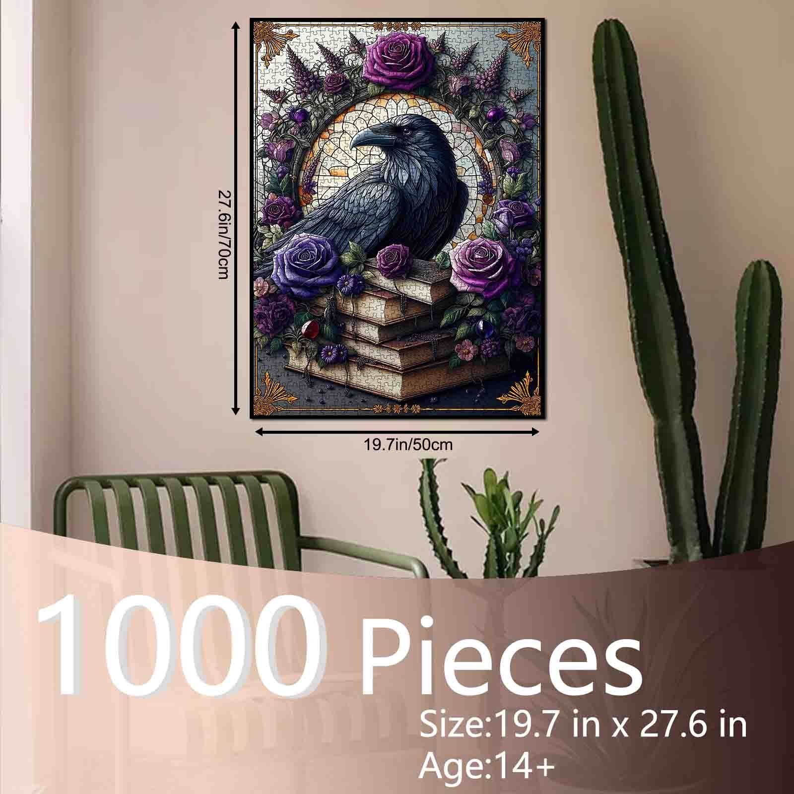 Raven and Roses Jigsaw Puzzle