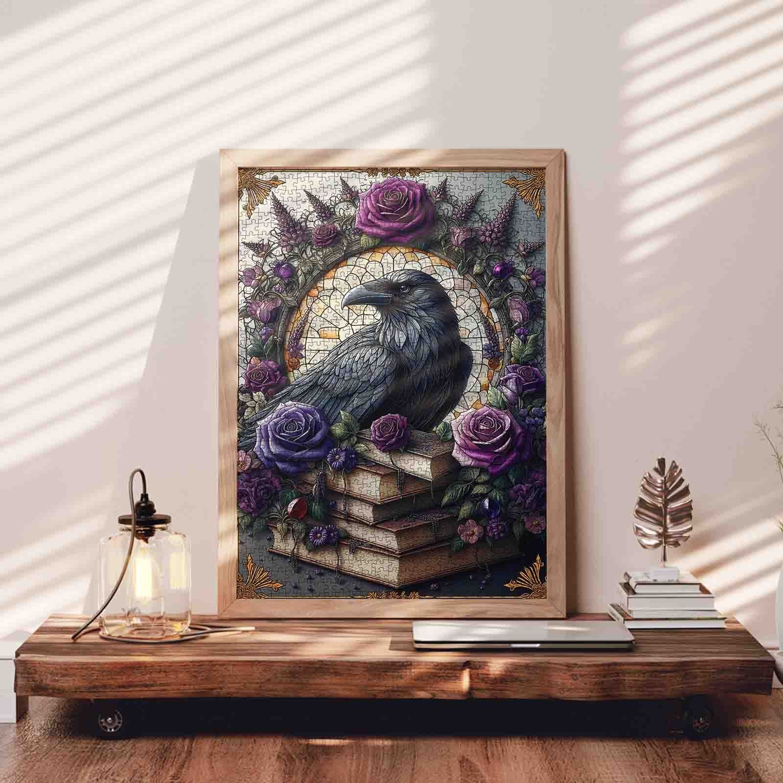 Raven and Roses Jigsaw Puzzle